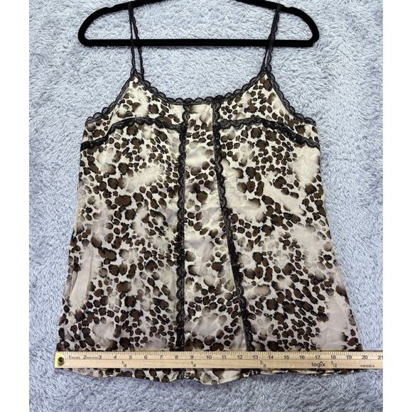 Womens Vintage Y2K Large Cheetah Leopard Print Lace Tank Cami Top HIP Never Worn - Picture 7 of 10